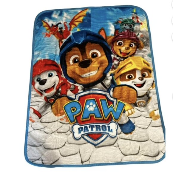 Paw Patrol 60"x80" Twin Plush Raschel Blanket - Picture 3 of 4